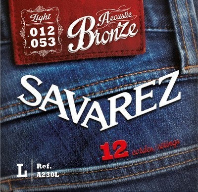 Savarez ACOUSTIC A230L (Bronze) - Struny pro dvanáctistrunnou kytaru - sada